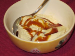 Pine syrup ice cream