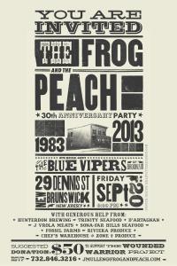 Frog & Peach flyer