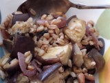 September Recipe of the Month – Farro Salad with Roasted Eggplant, Caramelized Onion, and Pine&nbsp;Nuts